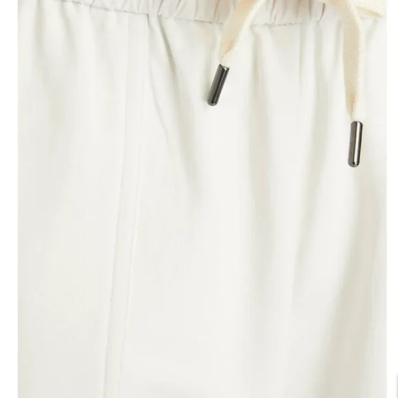 Brunello Cucinelli cropped French cotton track pants
